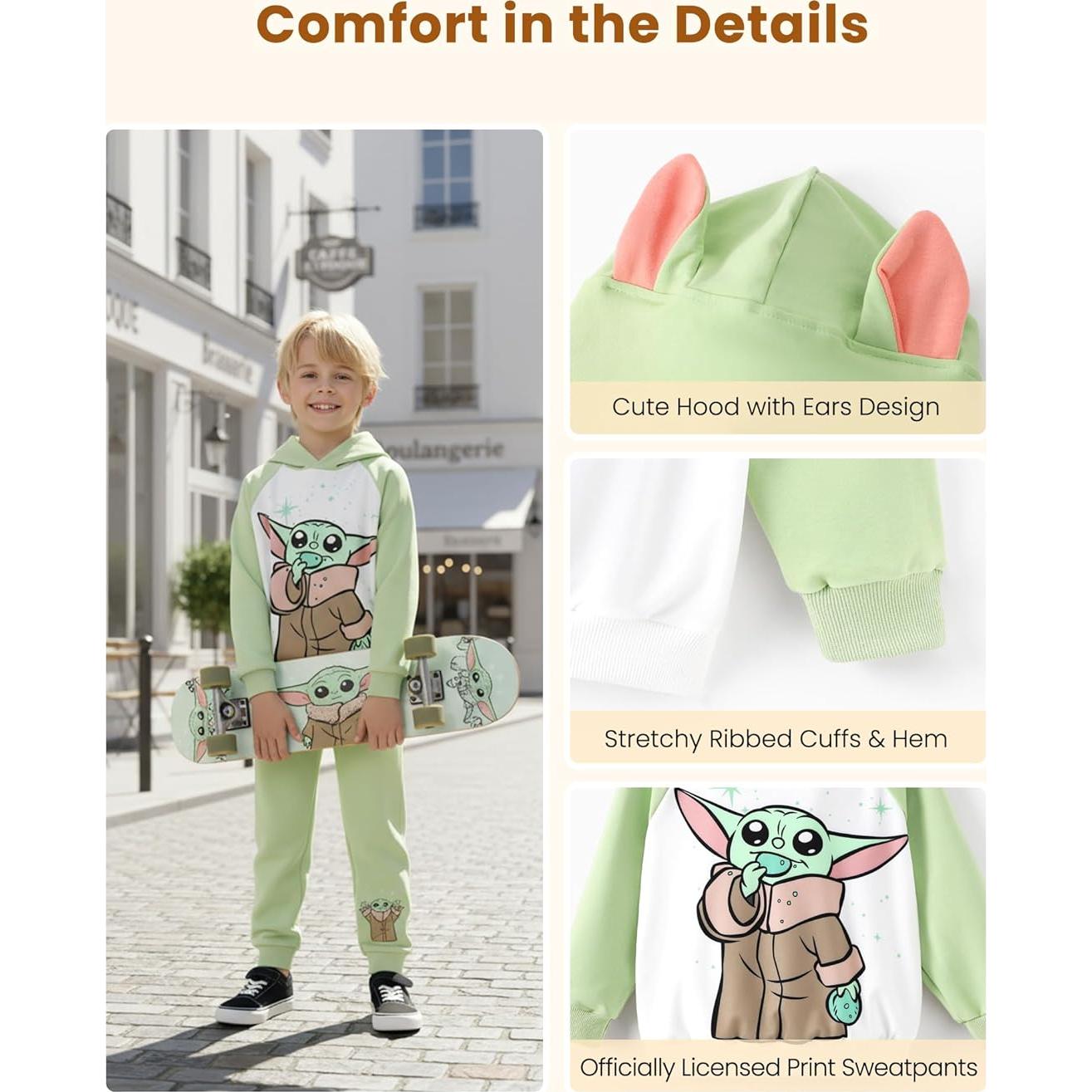 Conjunto Sudadera y Jogger Star Wars Baby Yoda 4-5A
