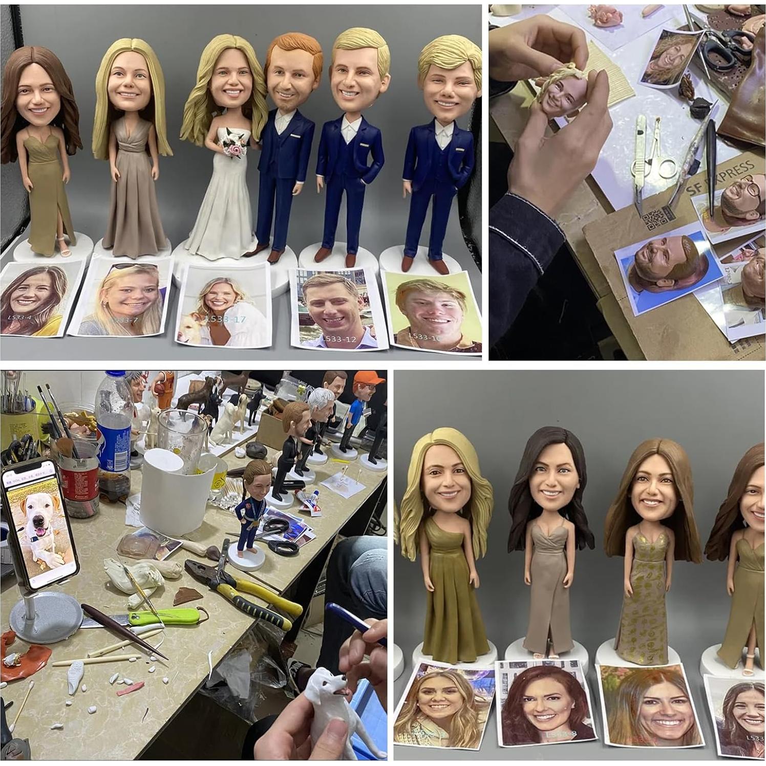 Bobblehead Personalizado Hombre Financiero Hecho a Mano