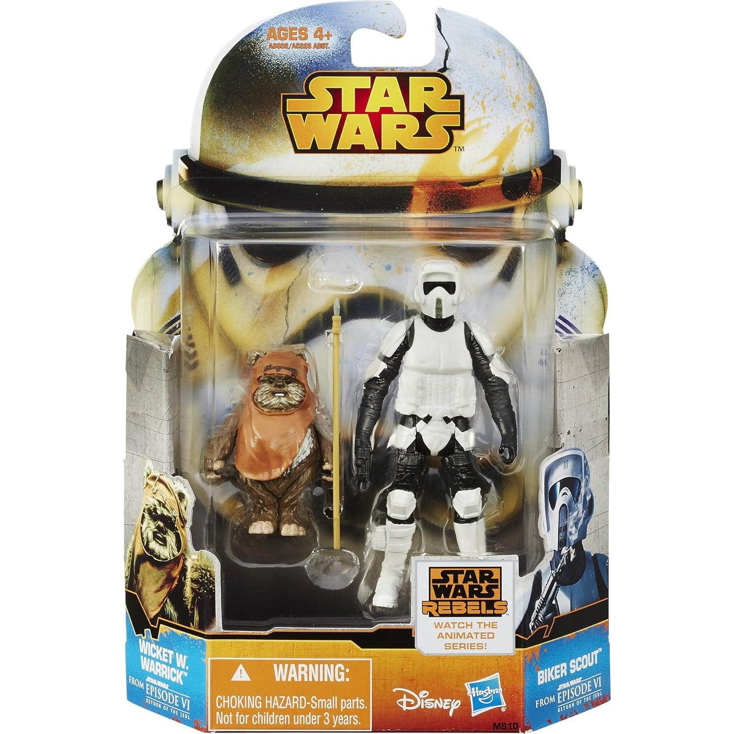 Figura de acción Wicket y Biker Scout Star Wars Hasbro