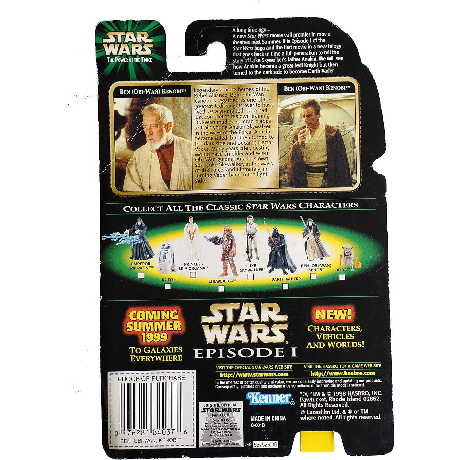 Figura Obi Wan Kenobi Star Wars Poder de la Fuerza 9.5 cm