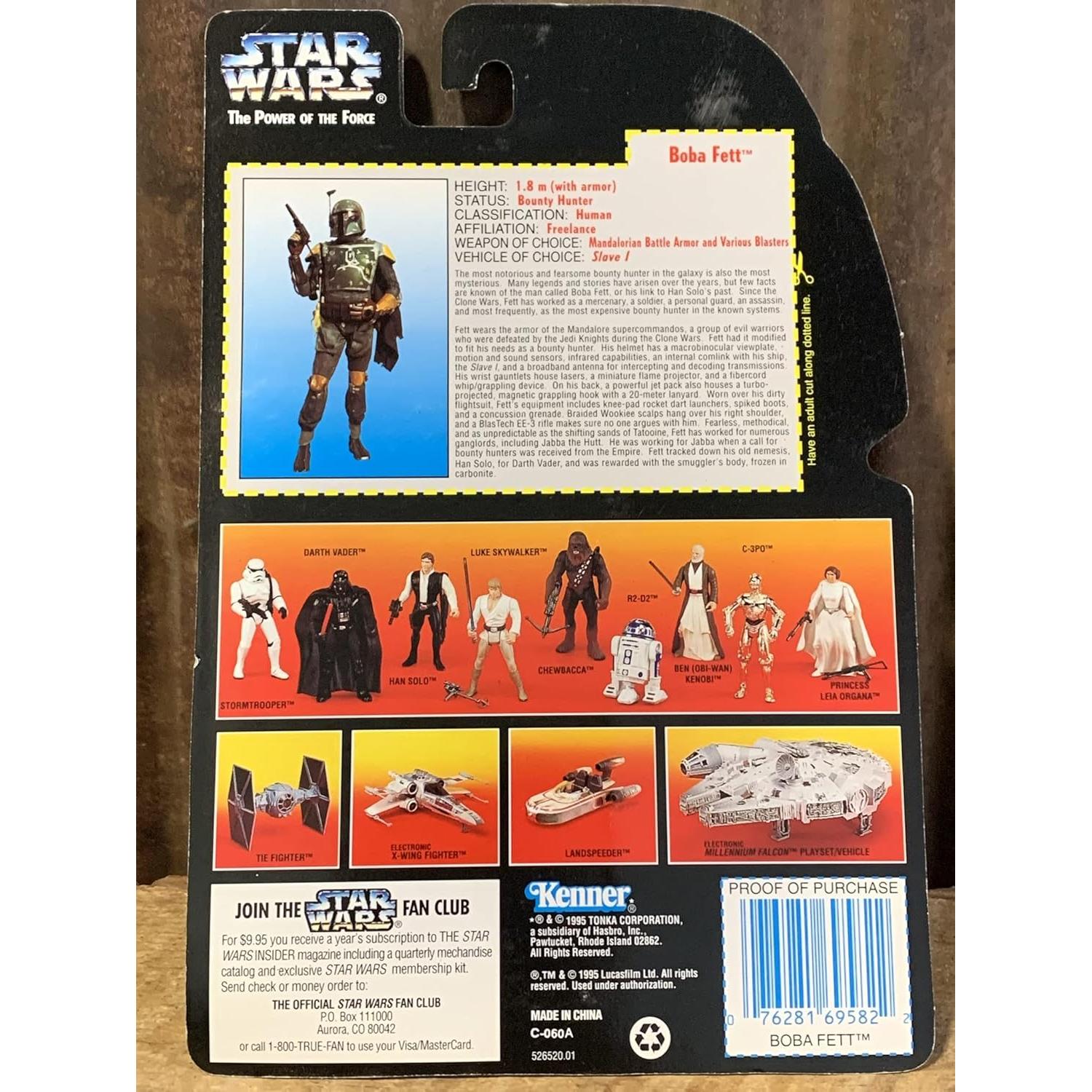 Figura de Acción Boba Fett Star Wars El Poder de la Fuerza 9.5cm