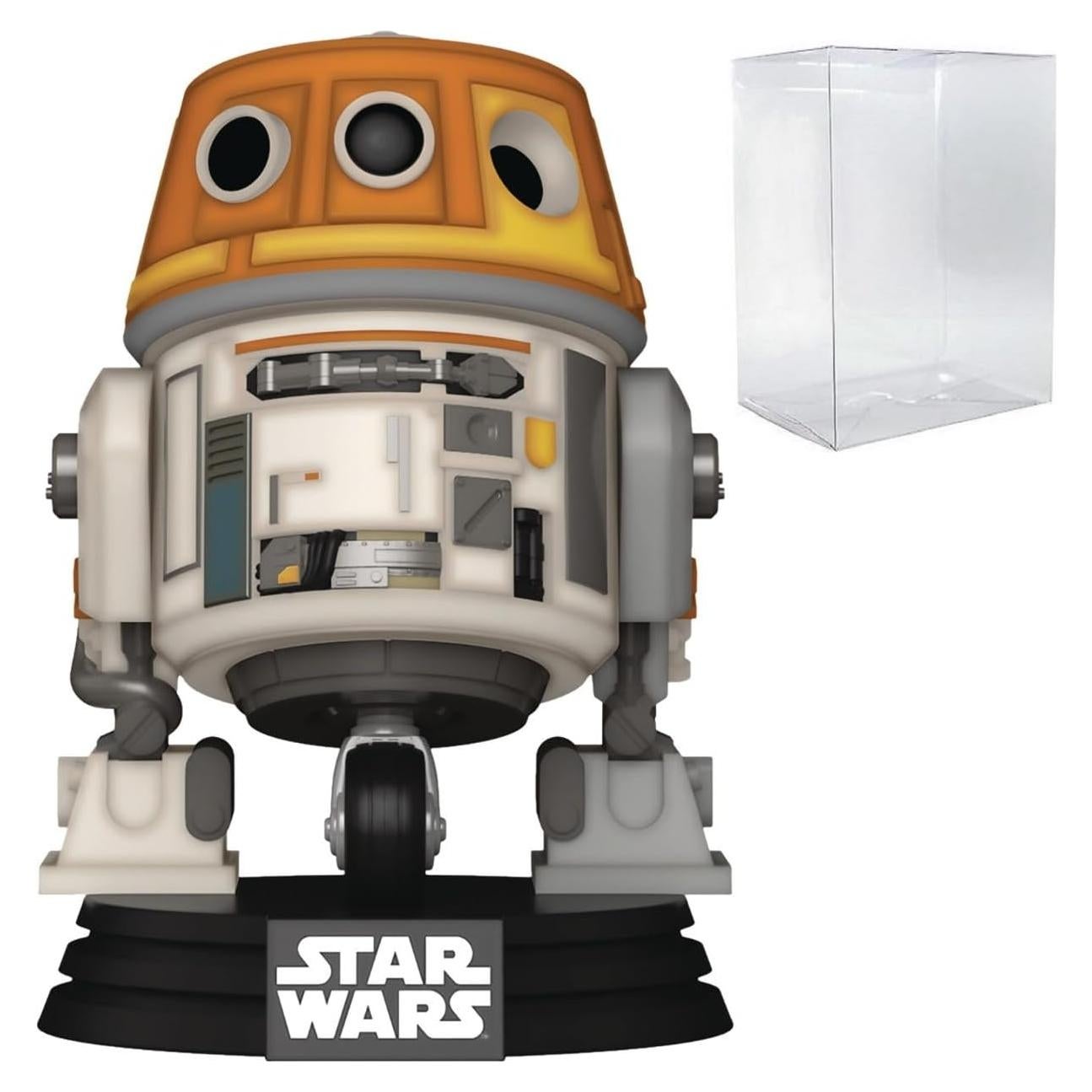 POP Star Wars: Ahsoka - C1-10P Chopper Funko Vinyl Figure (Bundled with Compatible Box Protector Case), Multicolor, 3.75 inches