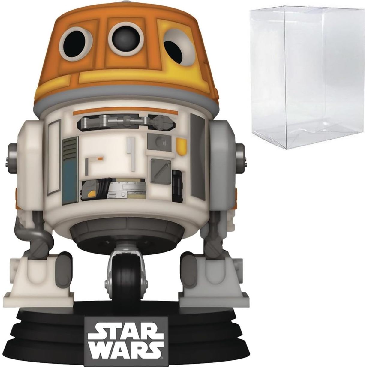 POP Star Wars: Ahsoka - C1-10P Chopper Funko Vinyl Figure (Bundled with Compatible Box Protector Case), Multicolor, 3.75 inches