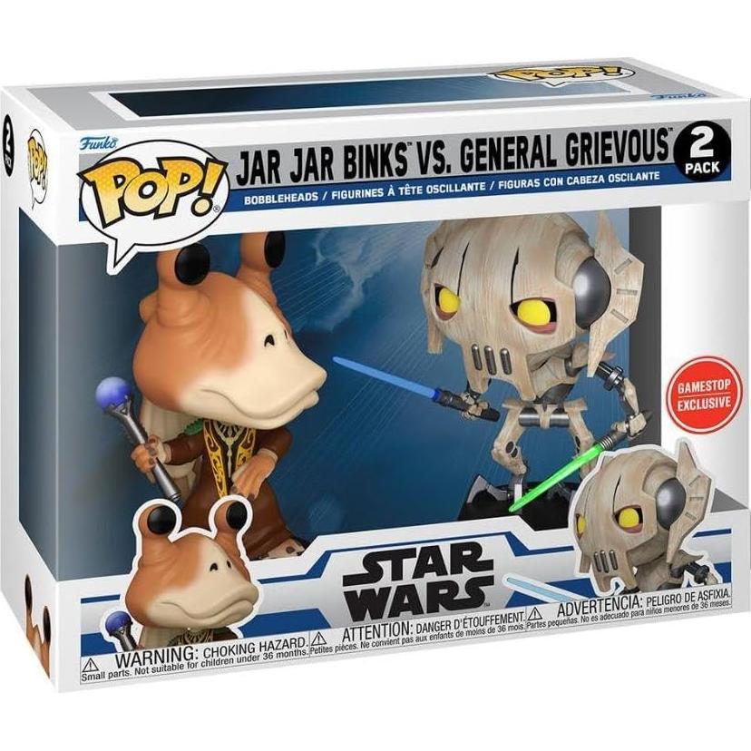Funko Pop! Star Wars Jar Jar Binks vs General Grievous 2-Pack