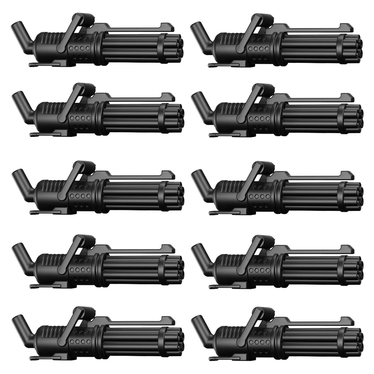 Paquete de 10 Blasters Minigun Z6 BrickTactical para Minifiguras