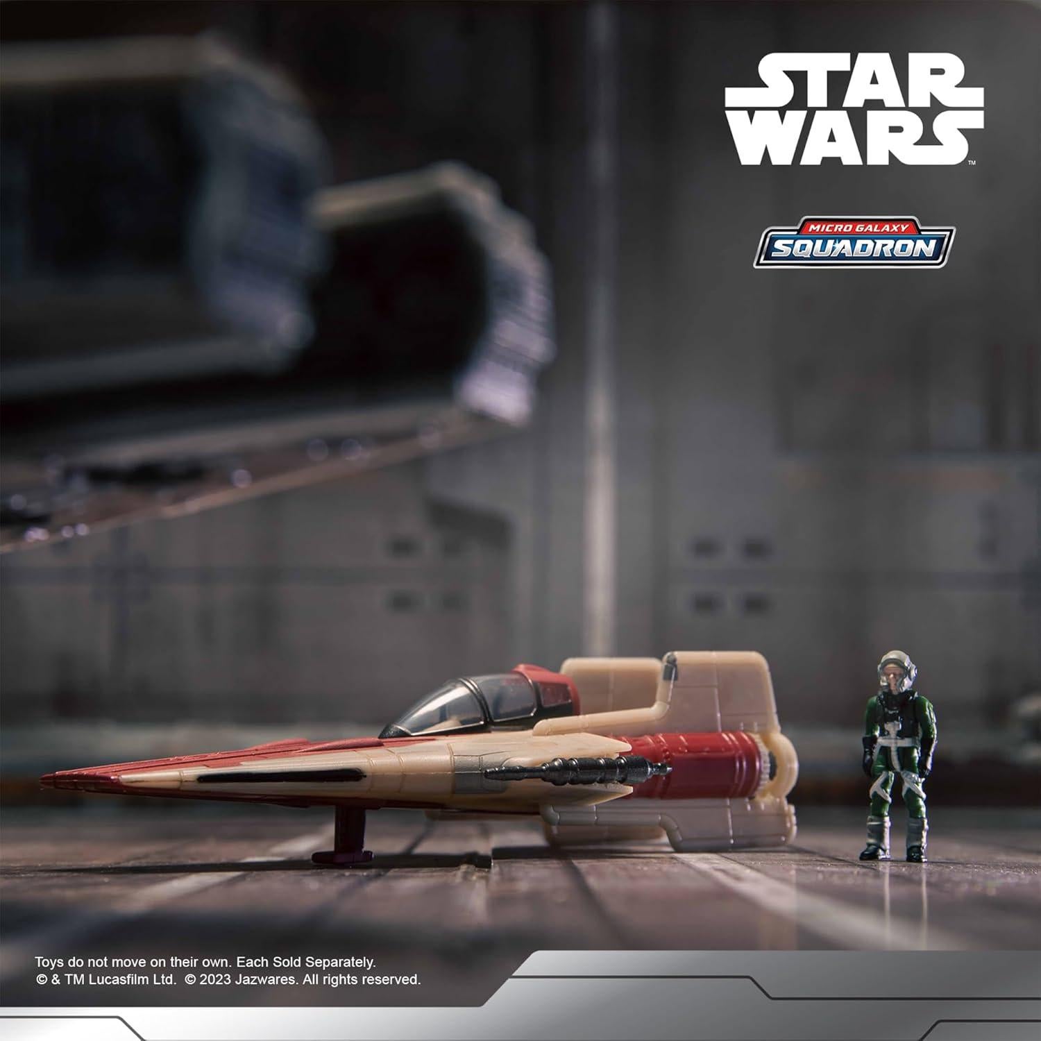 Vehículo A-Wing Star Wars Micro Galaxy 17 cm con Figura 2.5 cm
