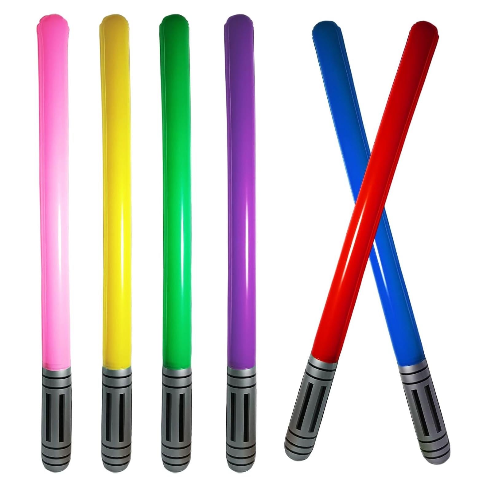6 Espadas de Luz Inflables para Fiesta Temática de Estrellas