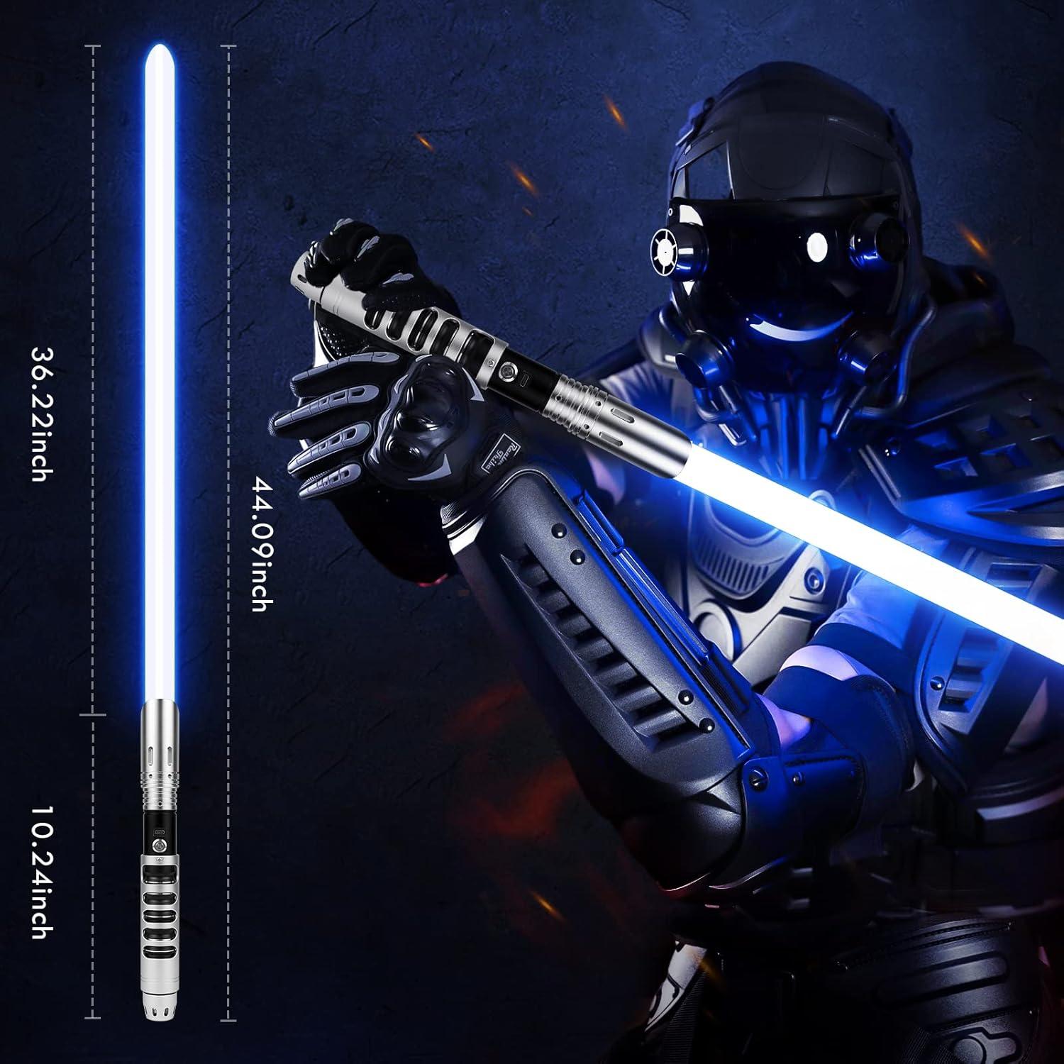 Sable de Luz Dueling CVCBSER RGB-X Plata 92 cm 15 Colores 12 Sonidos