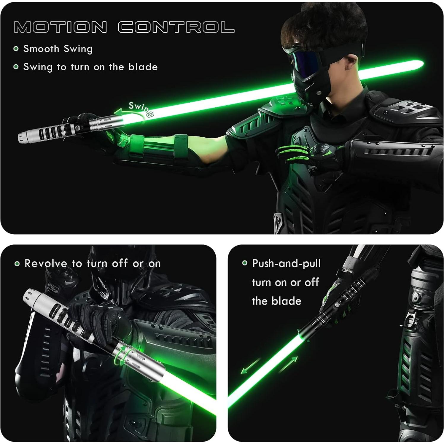 Sable de Luz Dueling CVCBSER RGB-X Plata 92 cm 15 Colores 12 Sonidos