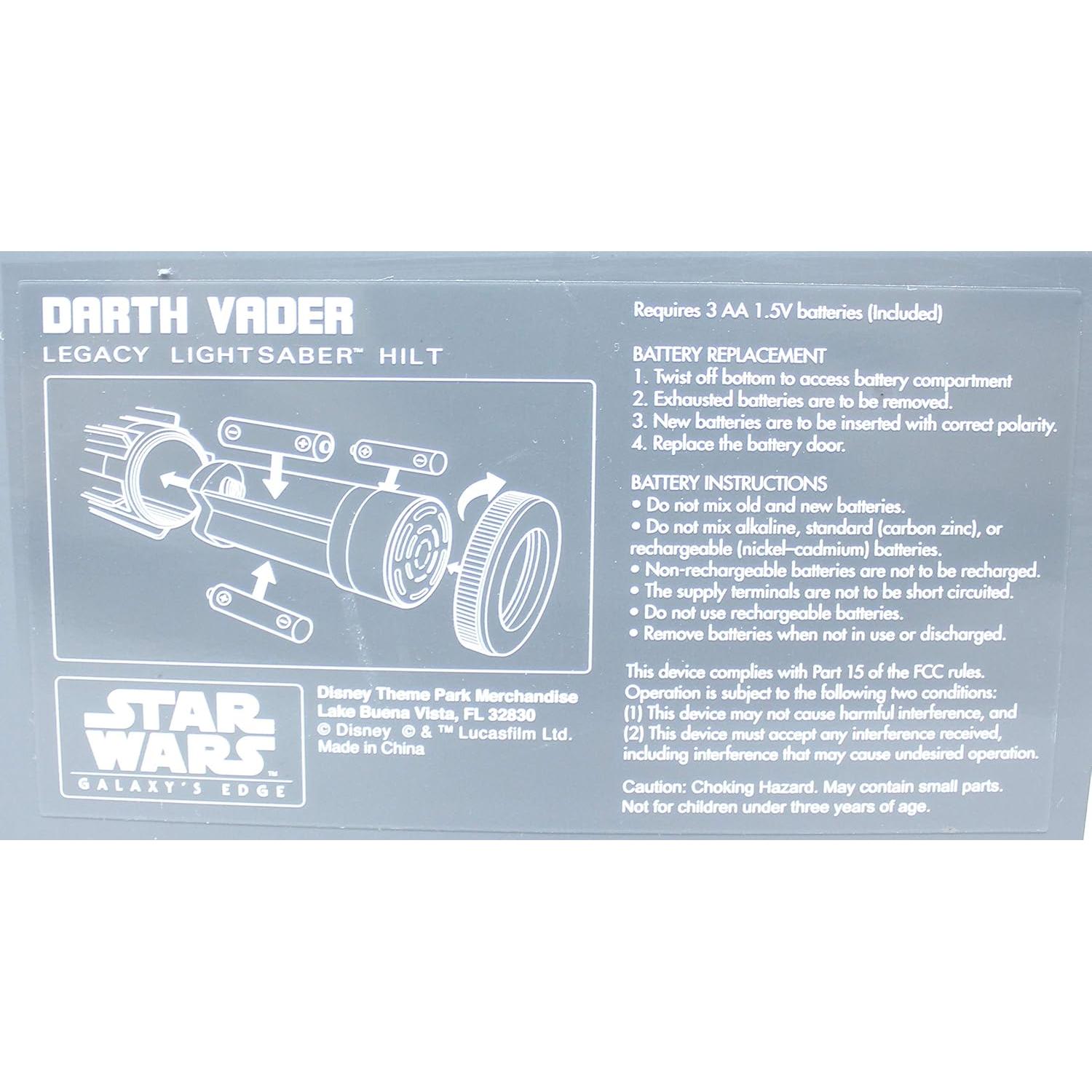 Empuñadura Sable de Luz Darth Vader Star Wars Galaxy's Edge