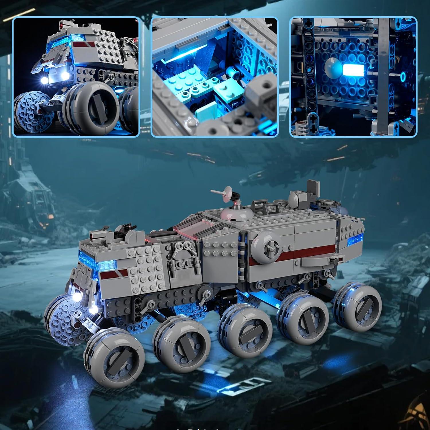 Kit de Luz LED YEABRICKS para LEGO 75413 Republic Juggernaut