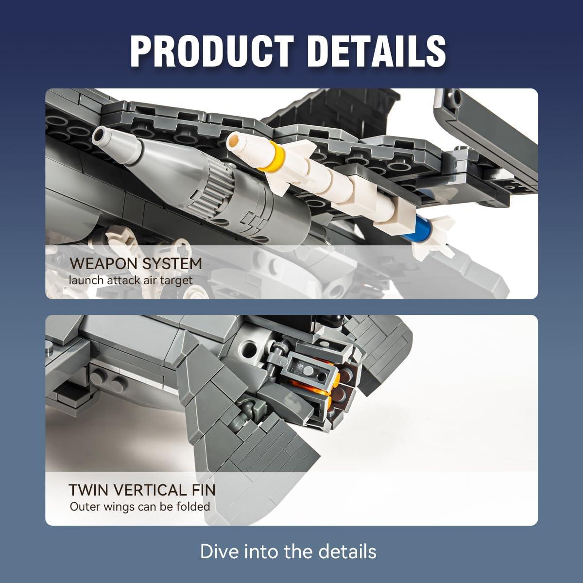 Set de Bloques de Construcción DAHONPA F-16 Halcón 520 Piezas