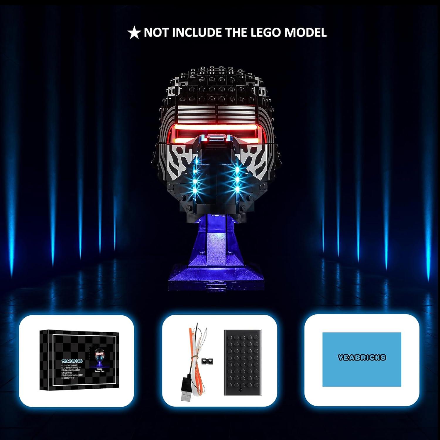 Kit de Luz LED YEABRICKS para Casco Kylo Ren Star Wars