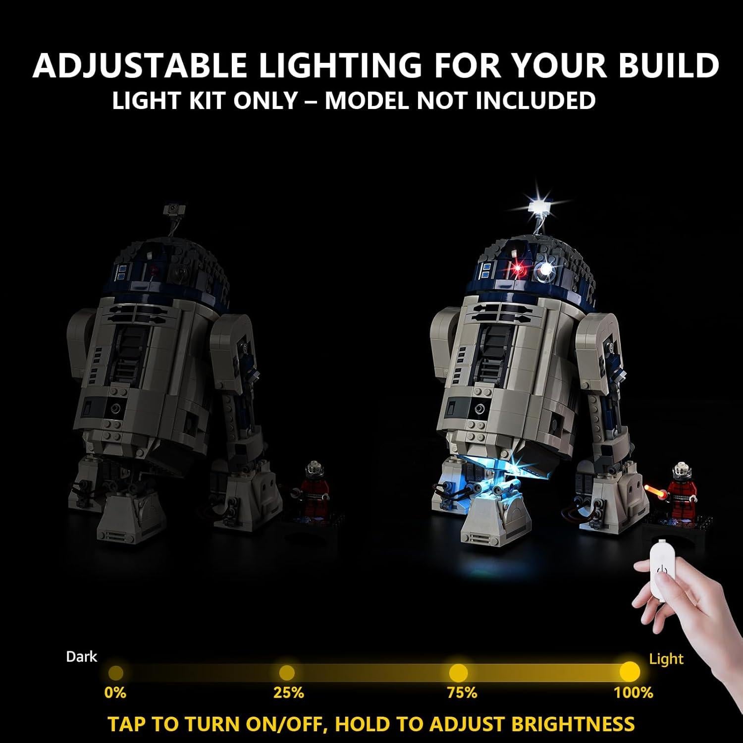 Kit de Luz LED BrickSoul 75379 para LEGO R2-D2 - Táctil