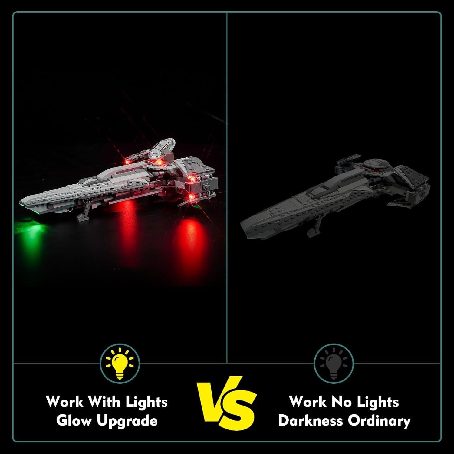 Kit de Luz LED LocoLee para LEGO Infiltrador Sith 75383