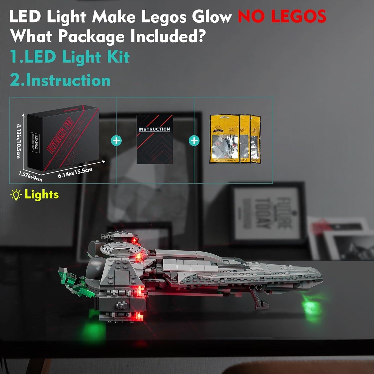 Kit de Luz LED LocoLee para LEGO Infiltrador Sith 75383
