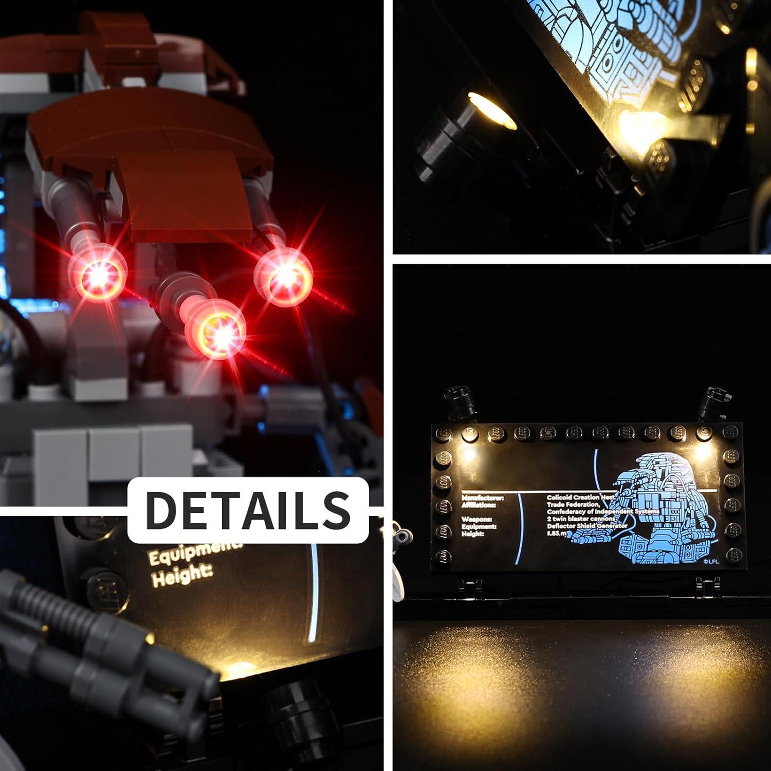 Kit de Luz LED Kyglaring para Lego 75381 Droideka - Iluminación USB