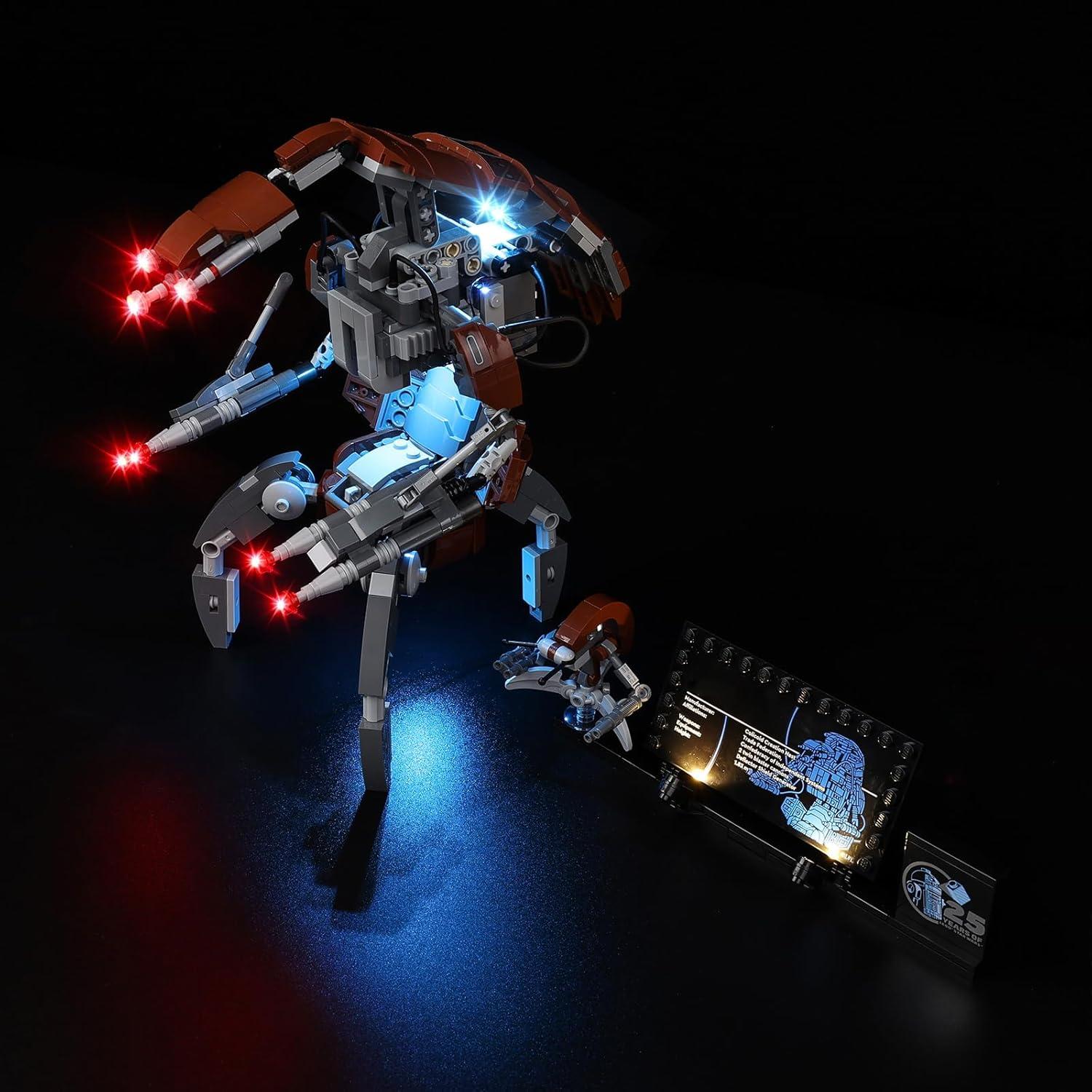 Kit de Luz LED Kyglaring para Lego 75381 Droideka - Iluminación USB