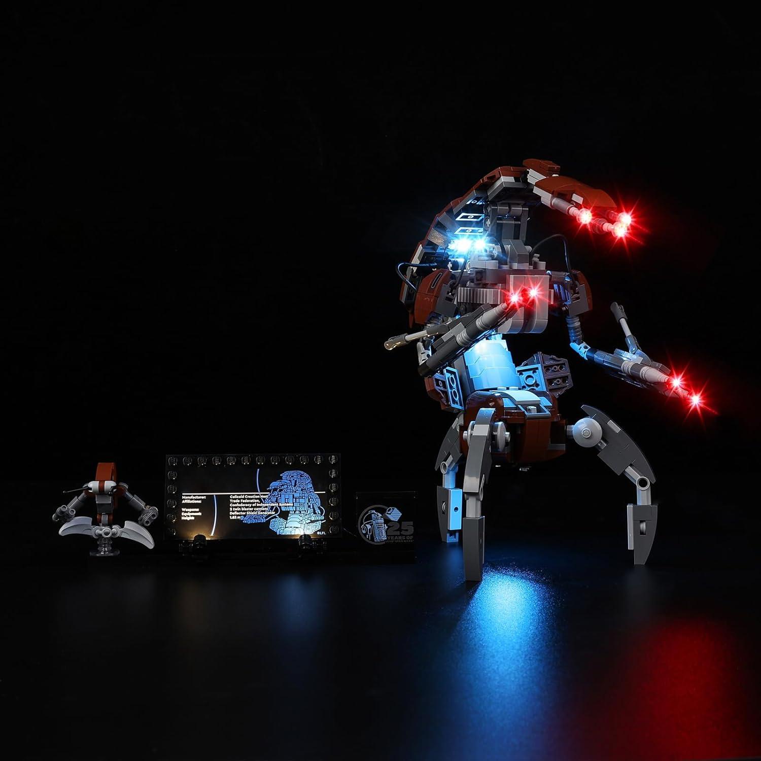 Kit de Luz LED Kyglaring para Lego 75381 Droideka - Iluminación USB