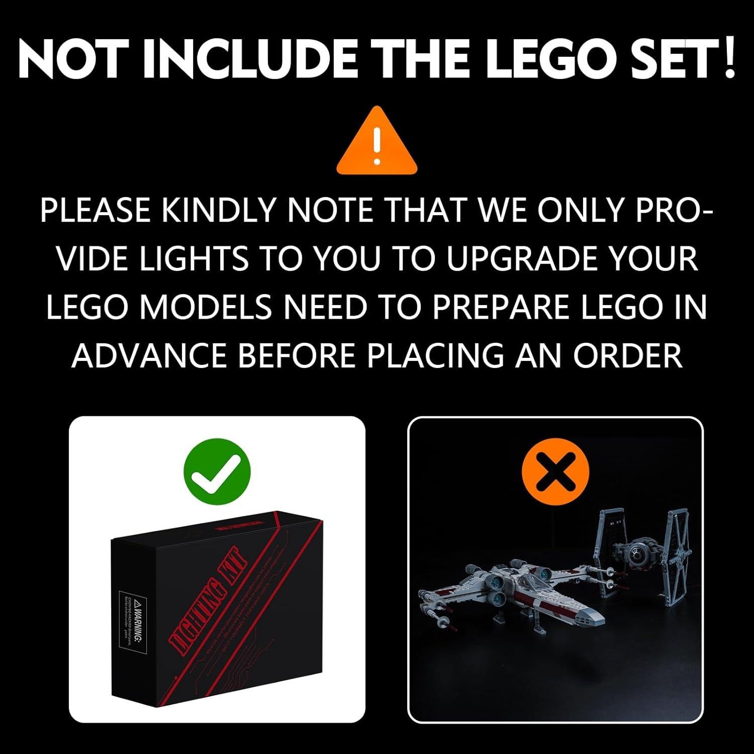 Kit de Iluminación LED Brickshining para Lego TIE Fighter & X-Wing 75393