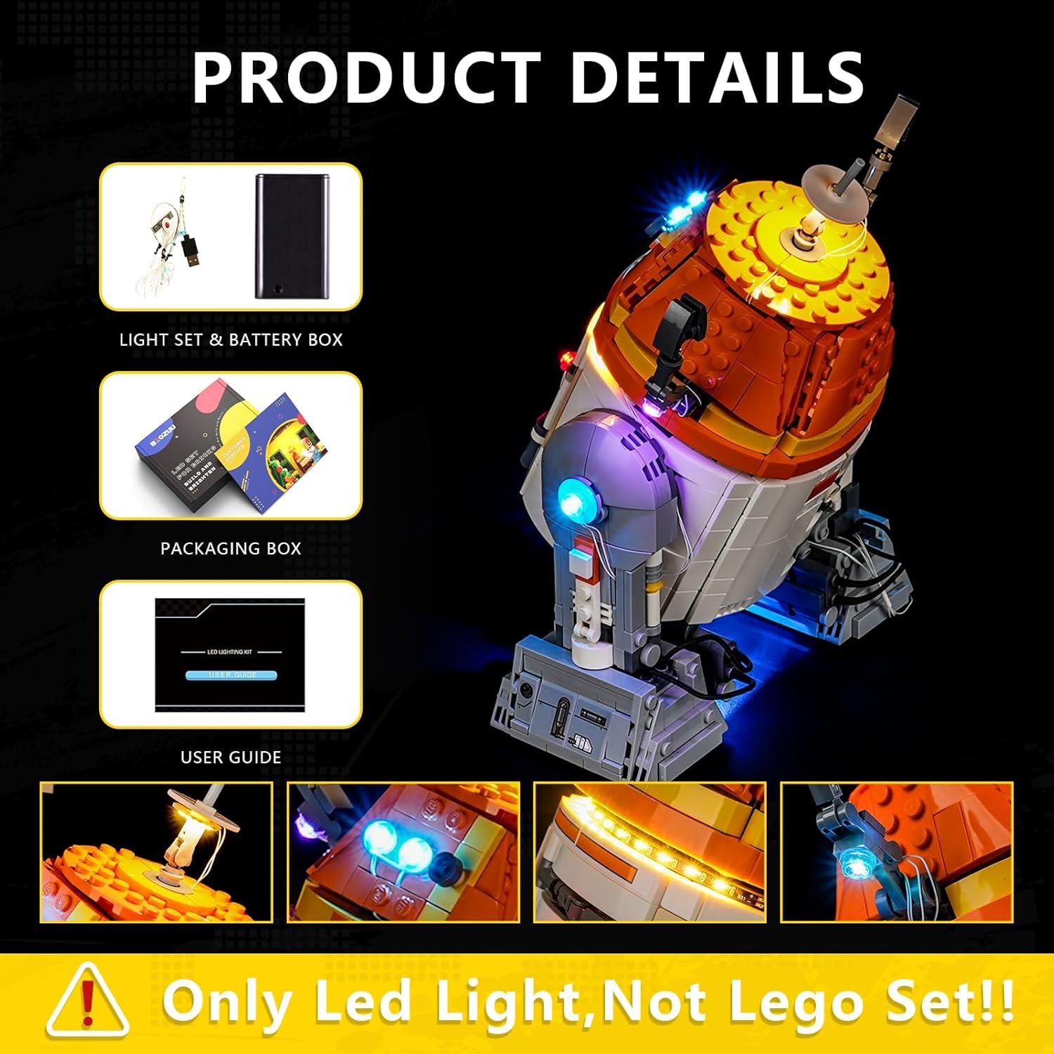 Kit de Luz BOOZUU para Lego 75416 Chopper Droid Astromech