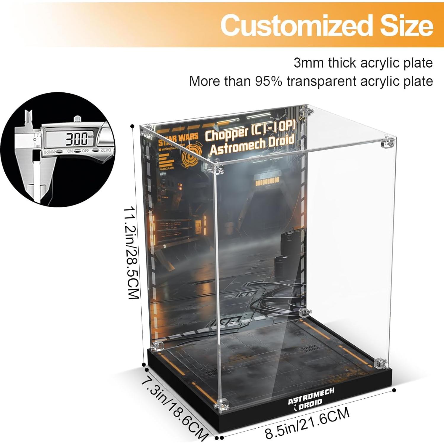 Caja de Exhibición Acrílica NAOCARD para Lego 75416 Chopper