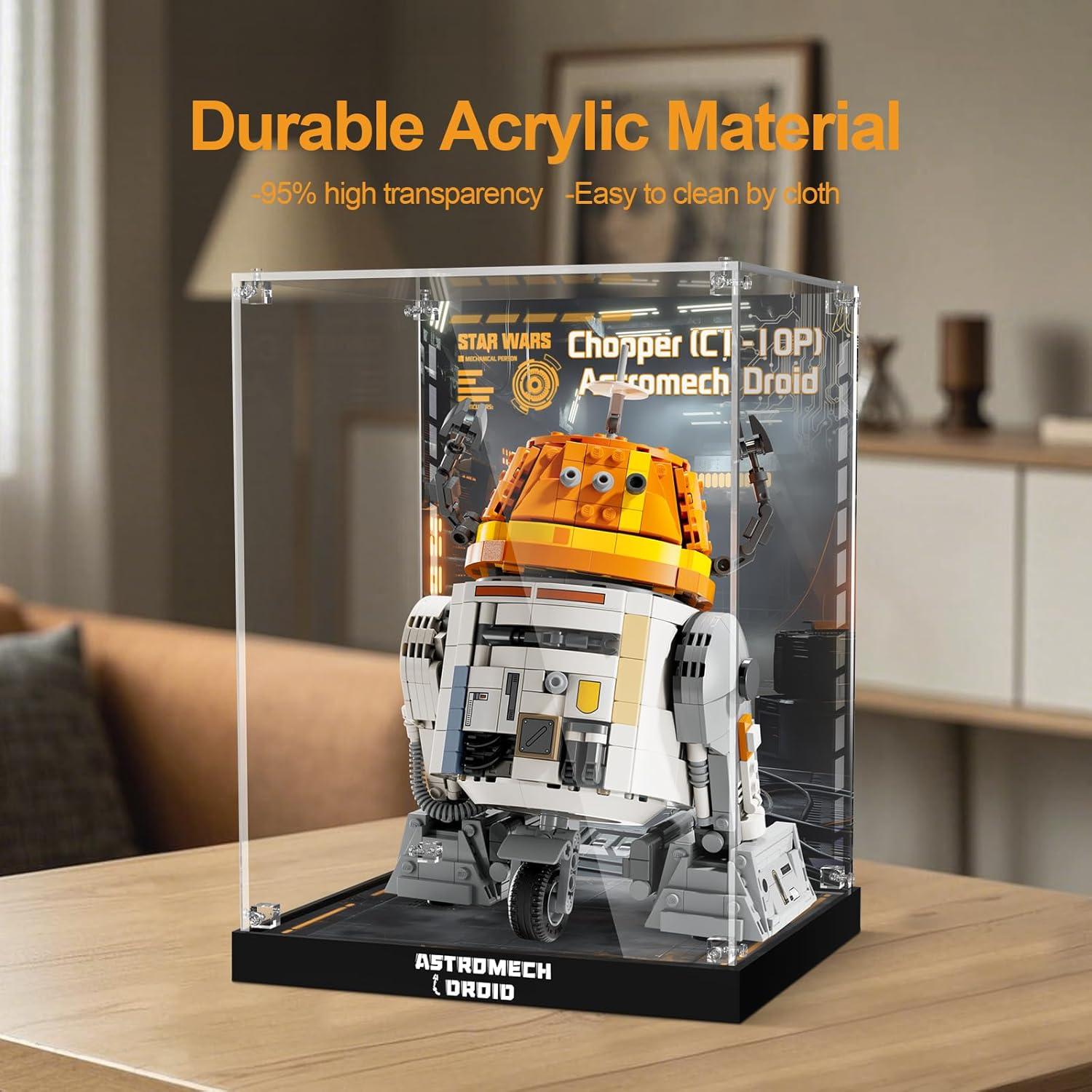 Caja de Exhibición Acrílica NAOCARD para Lego 75416 Chopper