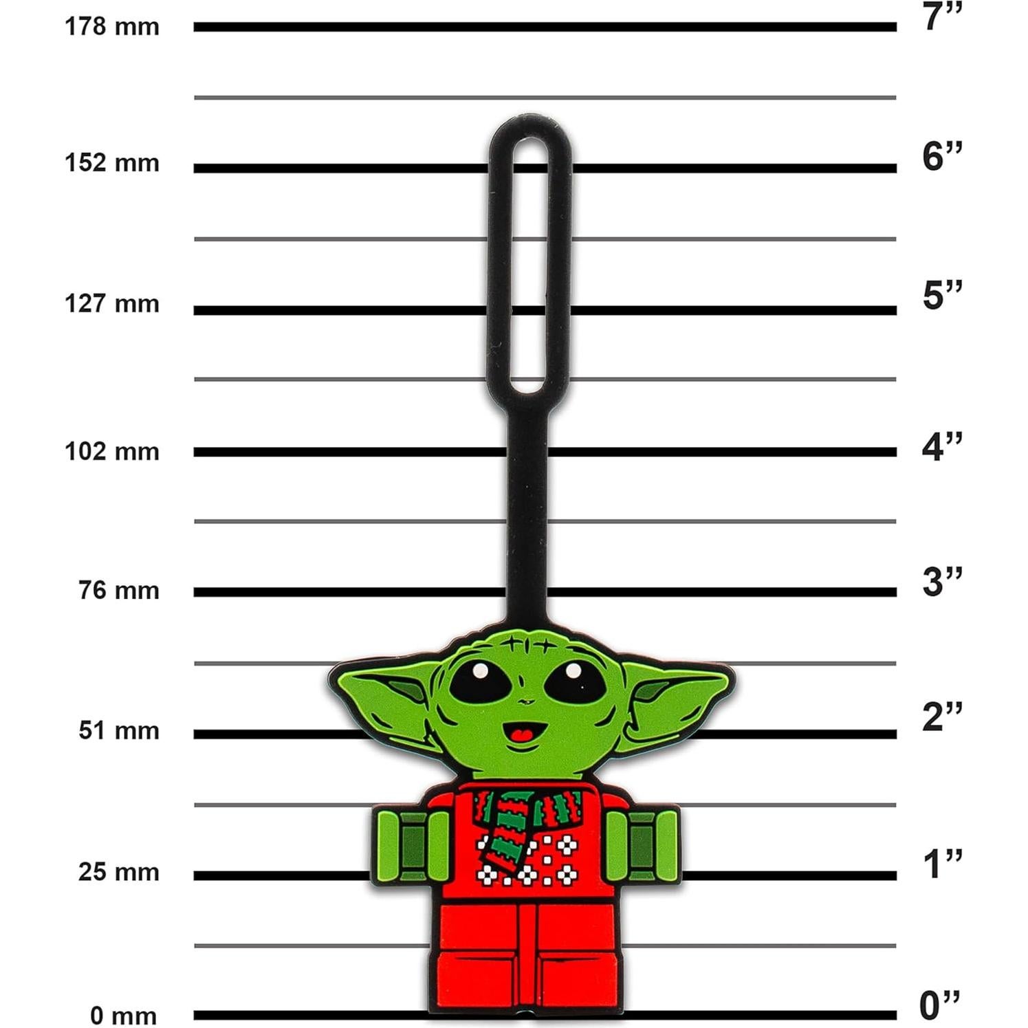 Etiqueta de Equipaje Silicona LEGO Star Wars Grogu 16.5 cm