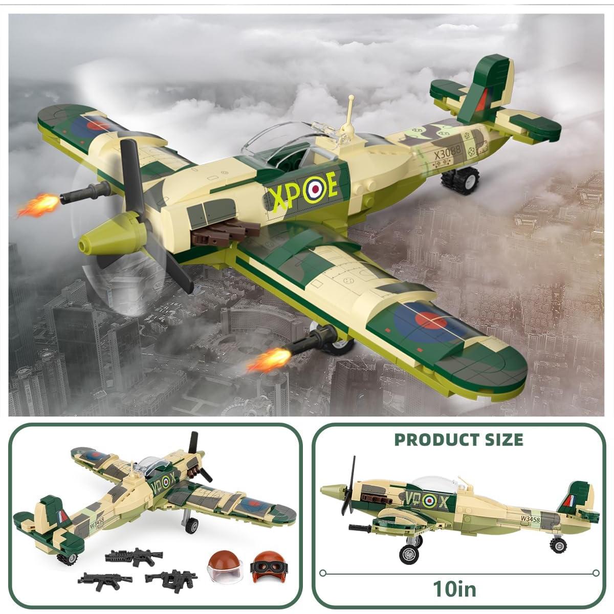 Set de Construcción de Avión de Combate Spitfire YYKNGYI - 290 Piezas