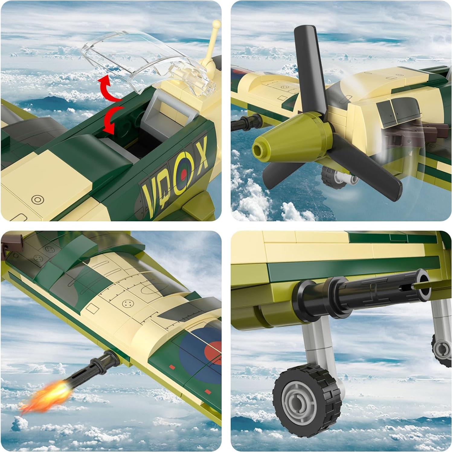 Set de Construcción de Avión de Combate Spitfire YYKNGYI - 290 Piezas