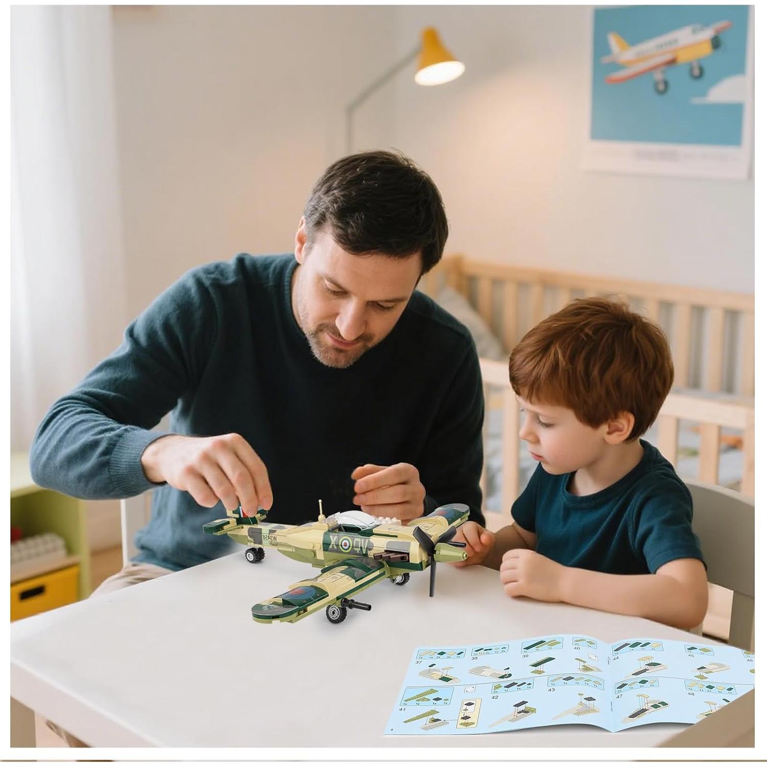 Set de Construcción de Avión de Combate Spitfire YYKNGYI - 290 Piezas