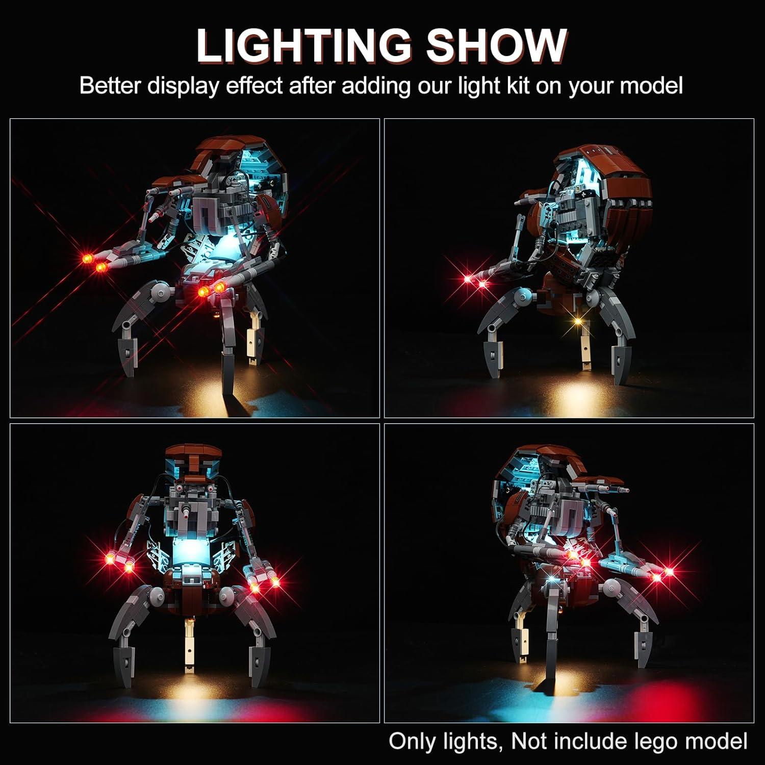 Kit de Luz LED para Lego Droideka 75381 - Iluminación Creativa