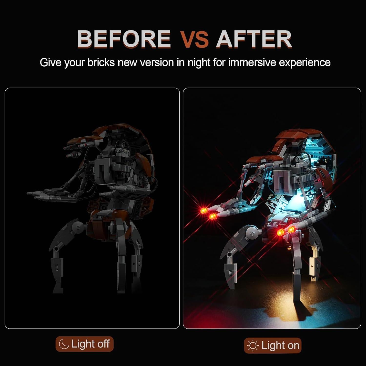 Kit de Luz LED para Lego Droideka 75381 - Iluminación Creativa