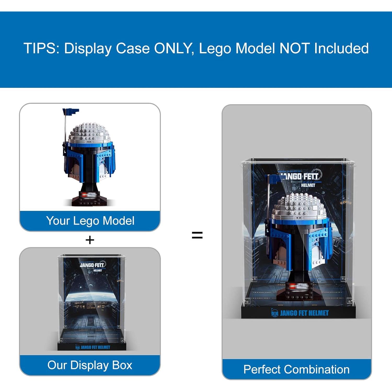 Caja de Exhibición Acrílica NAOCARD para Casco Jango Fett