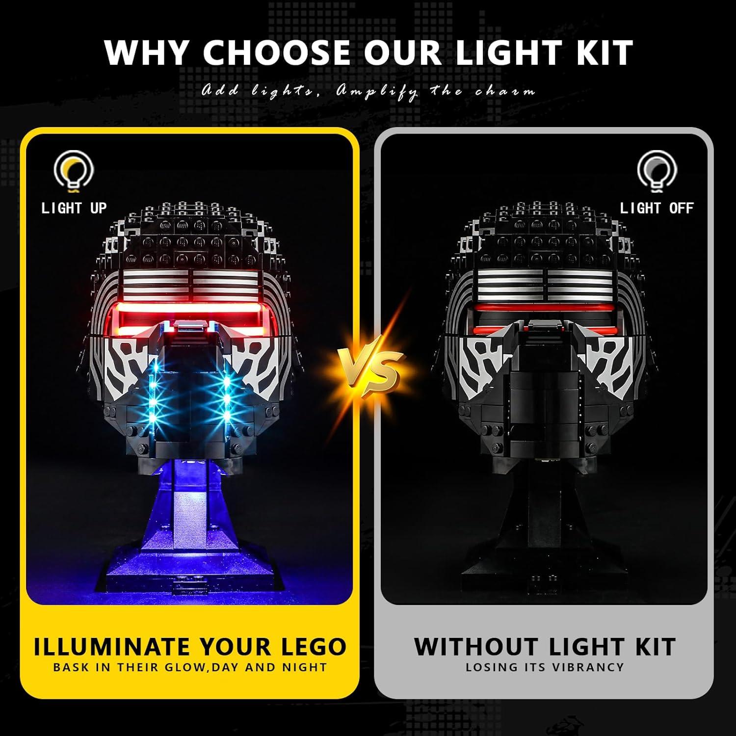 Kit de Luz BOOZUU para Casco de Kylo Ren LEGO 75415