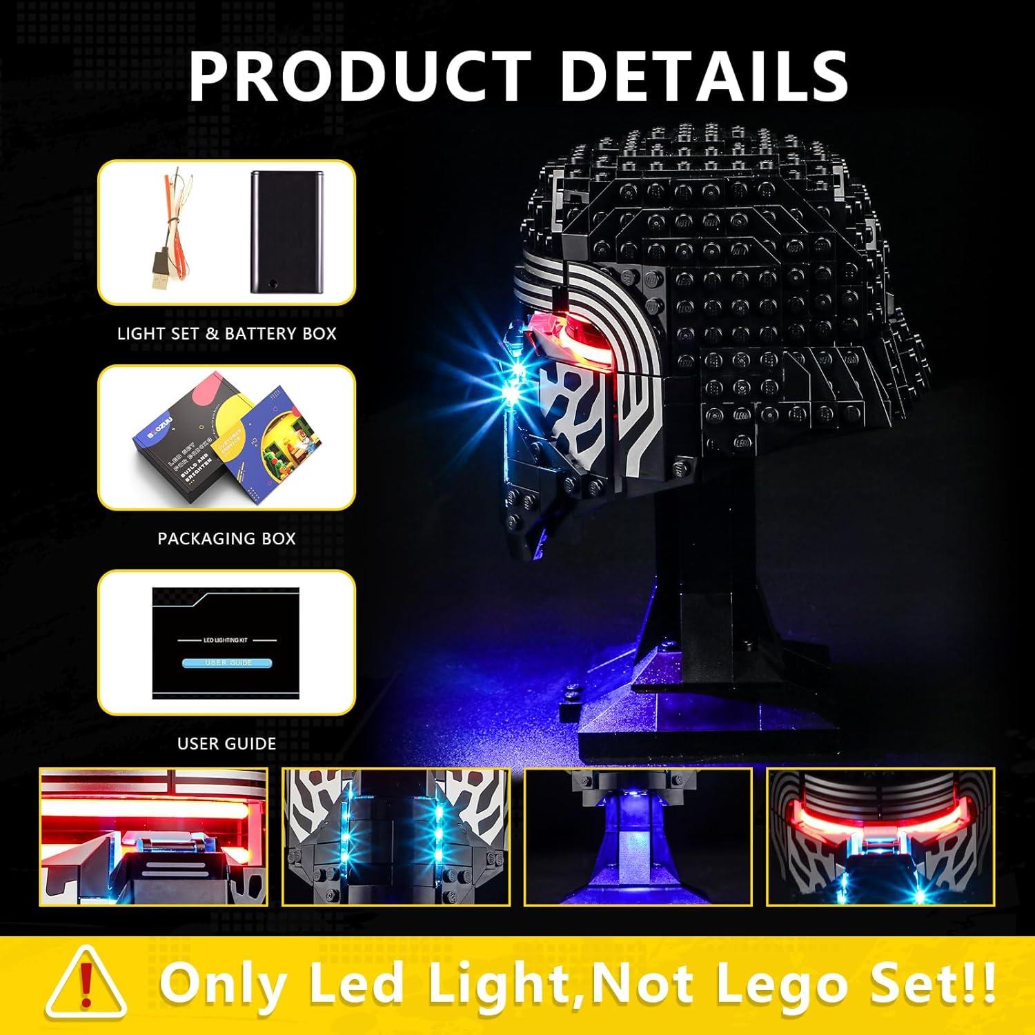 Kit de Luz BOOZUU para Casco de Kylo Ren LEGO 75415
