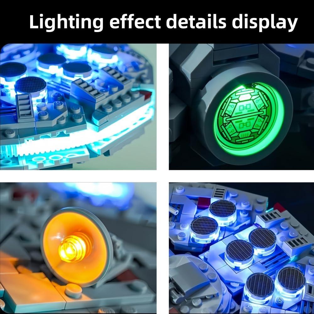 Kit de Iluminación LED HUHUJ para Lego Halcón Milenario 75375
