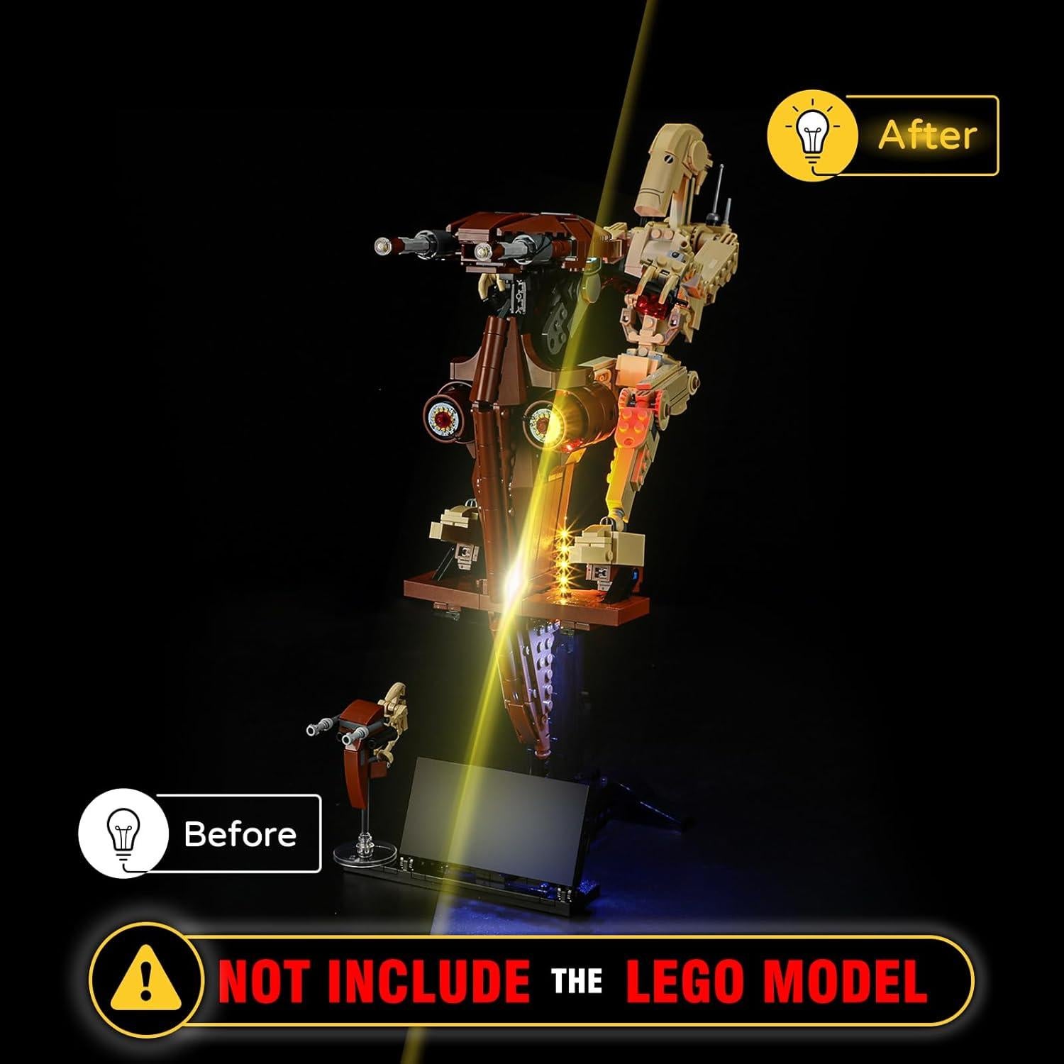 Kit de Luz LED YEABRICKS para LEGO 75428 Droid de Batalla