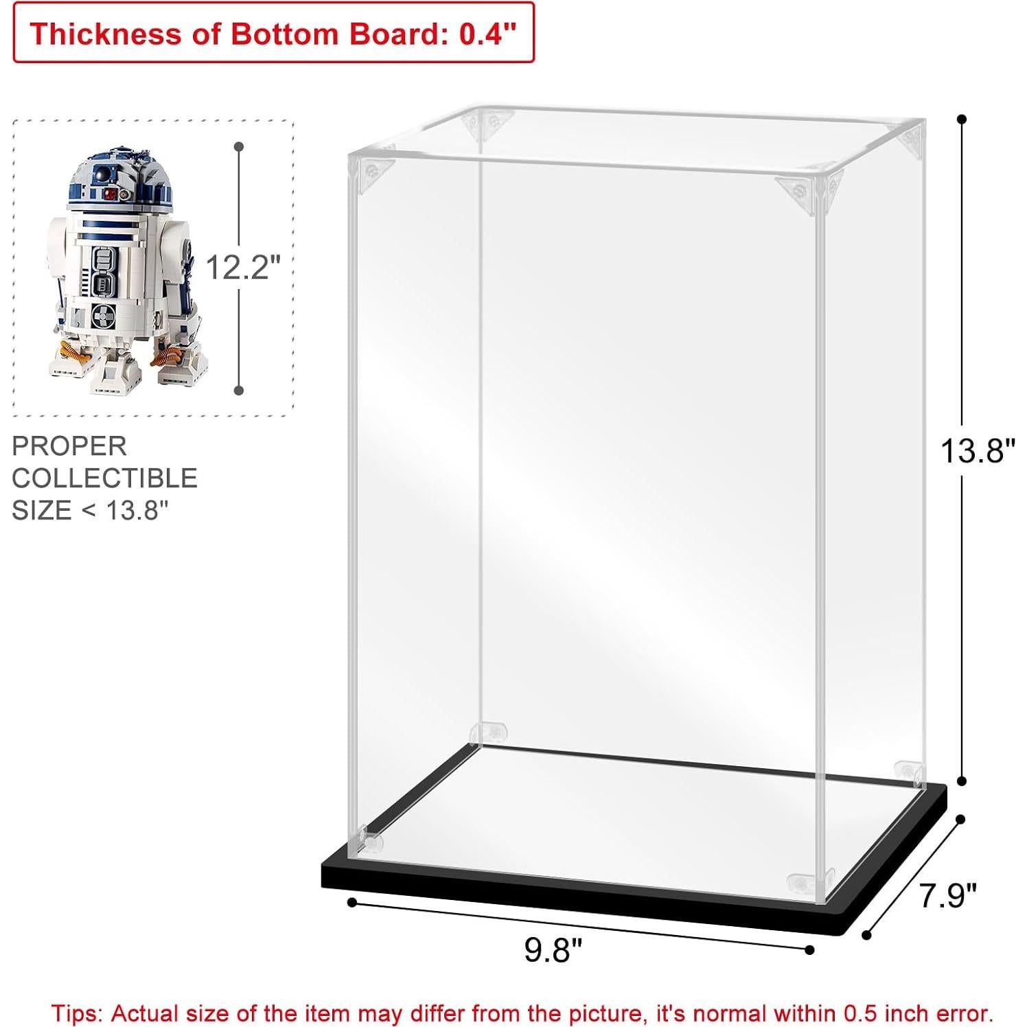 Caja de Exhibición Acrílica Instnovny 24.9x20.1x35.1 cm Negra