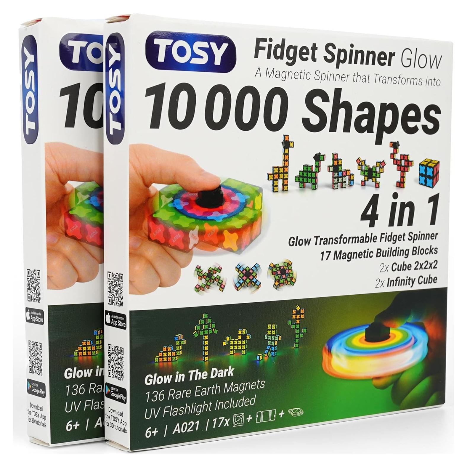 Spinner Antiestrés TOSY Magnético Brillante 2 Piezas 27.8x13.9cm