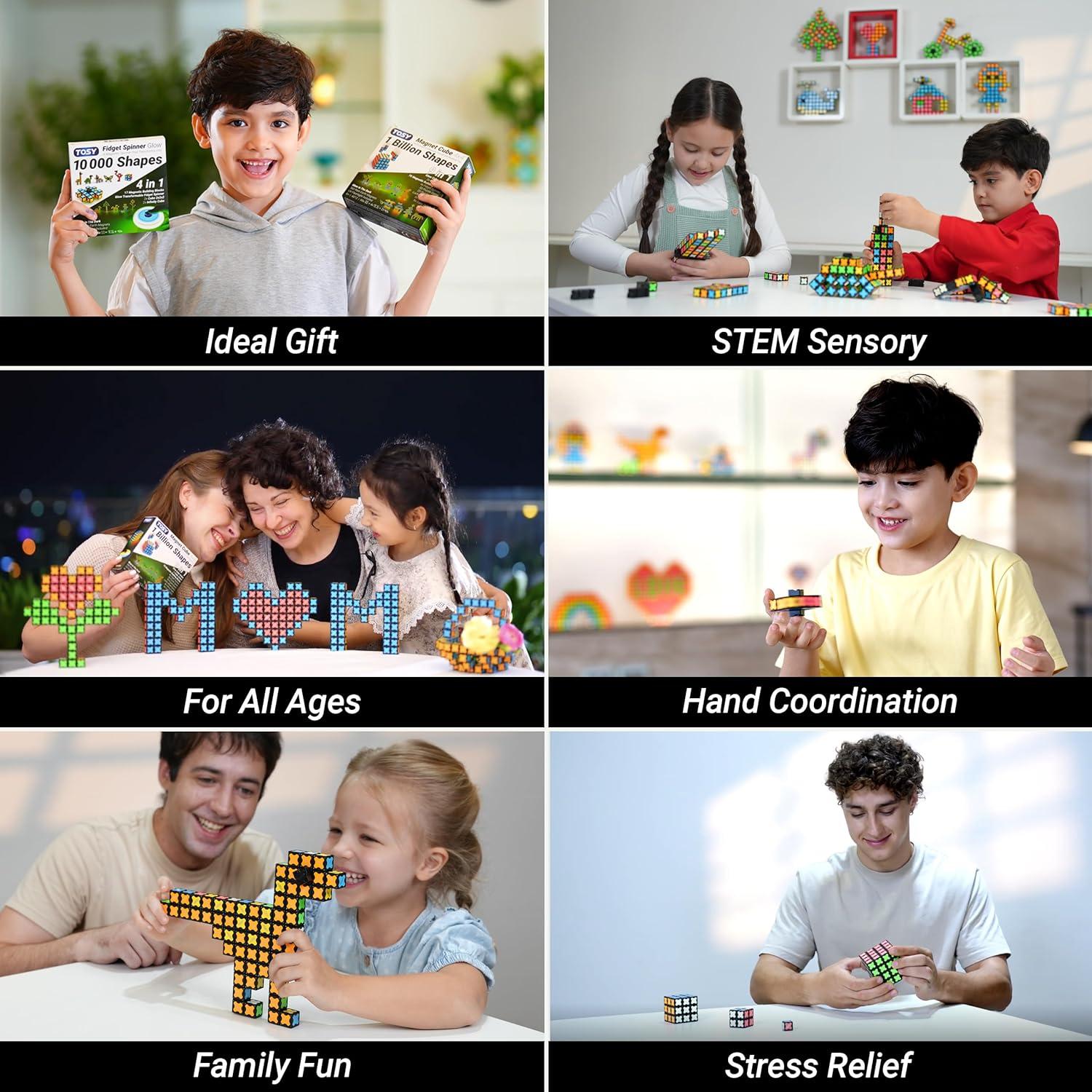 Spinner Antiestrés TOSY Magnético Brillante 2 Piezas 27.8x13.9cm