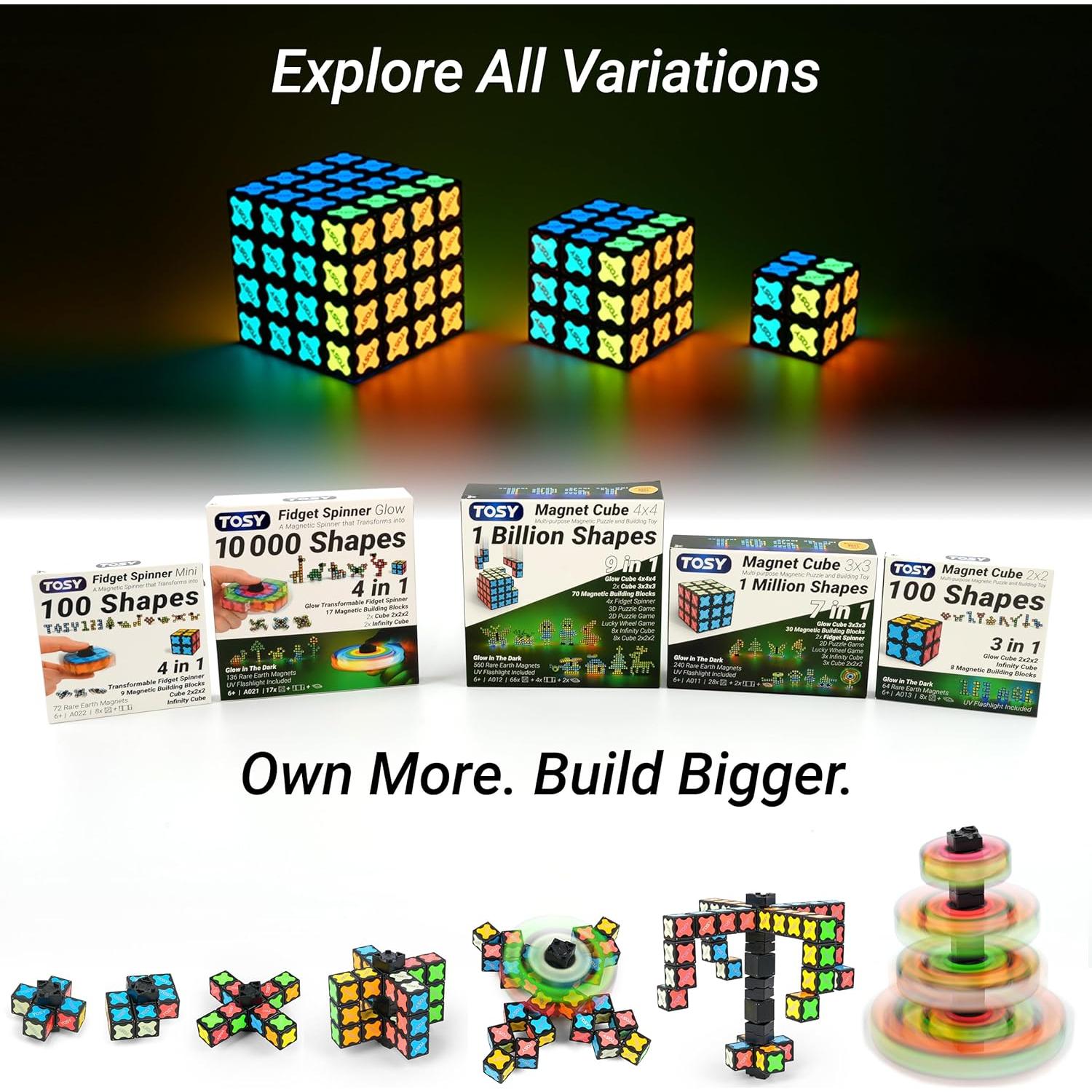 Spinner Antiestrés TOSY Magnético Brillante 2 Piezas 27.8x13.9cm