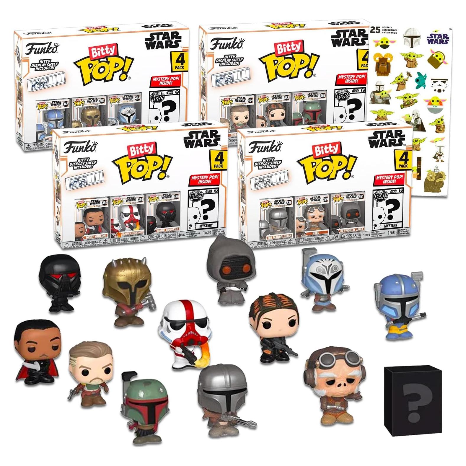Funko Bitty Pop Star Wars 4 Pack - Mini Figuras Mandalorian