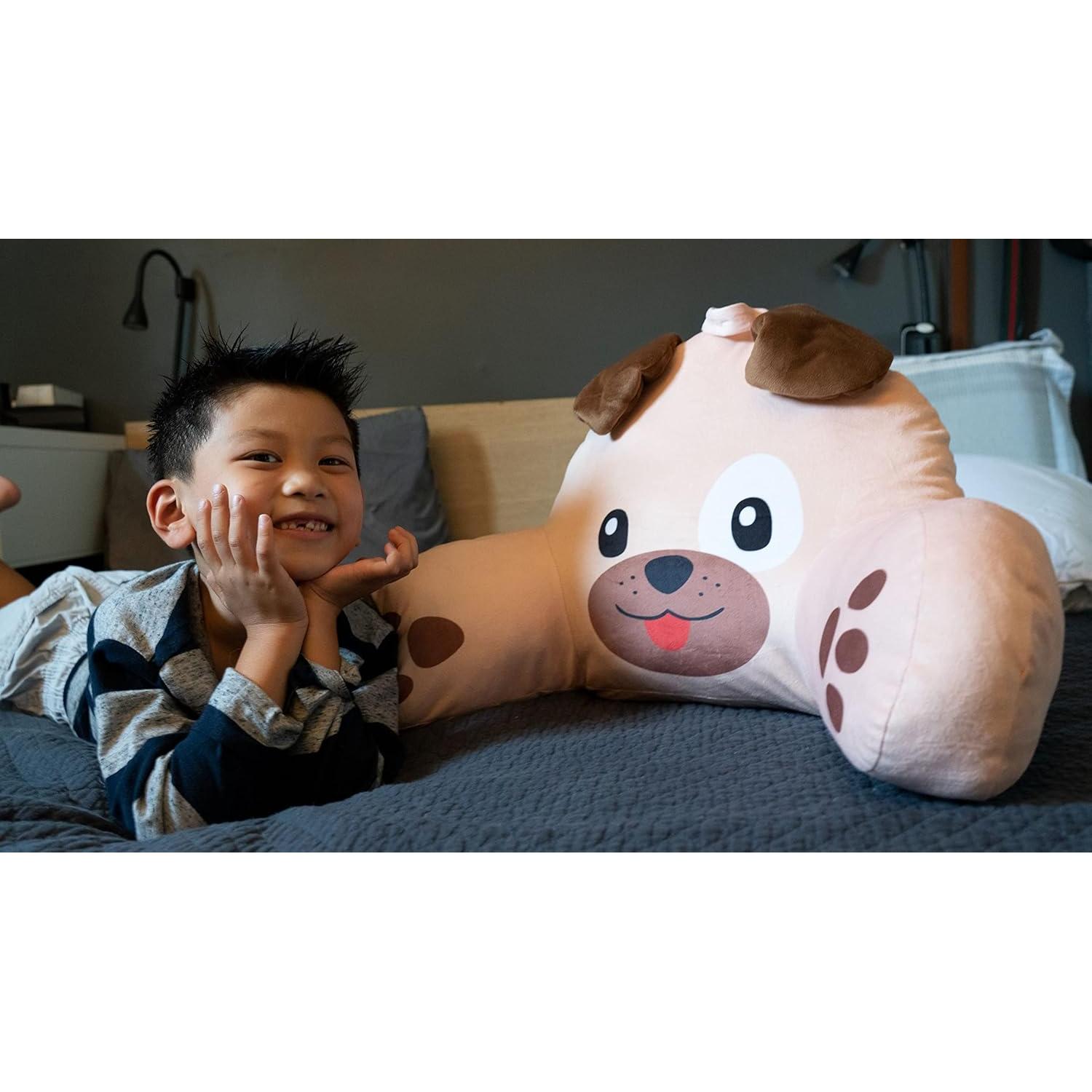 Cojín de Respaldo para Niños Unicornios y Robots 58x36cm