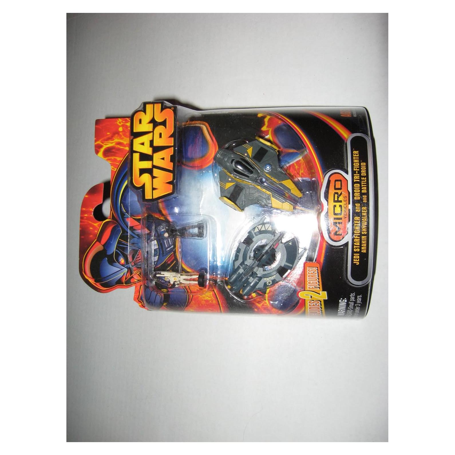 Micro Vehículos Star Wars Hasbro Caza Jedi y Droid Tri-Fighter