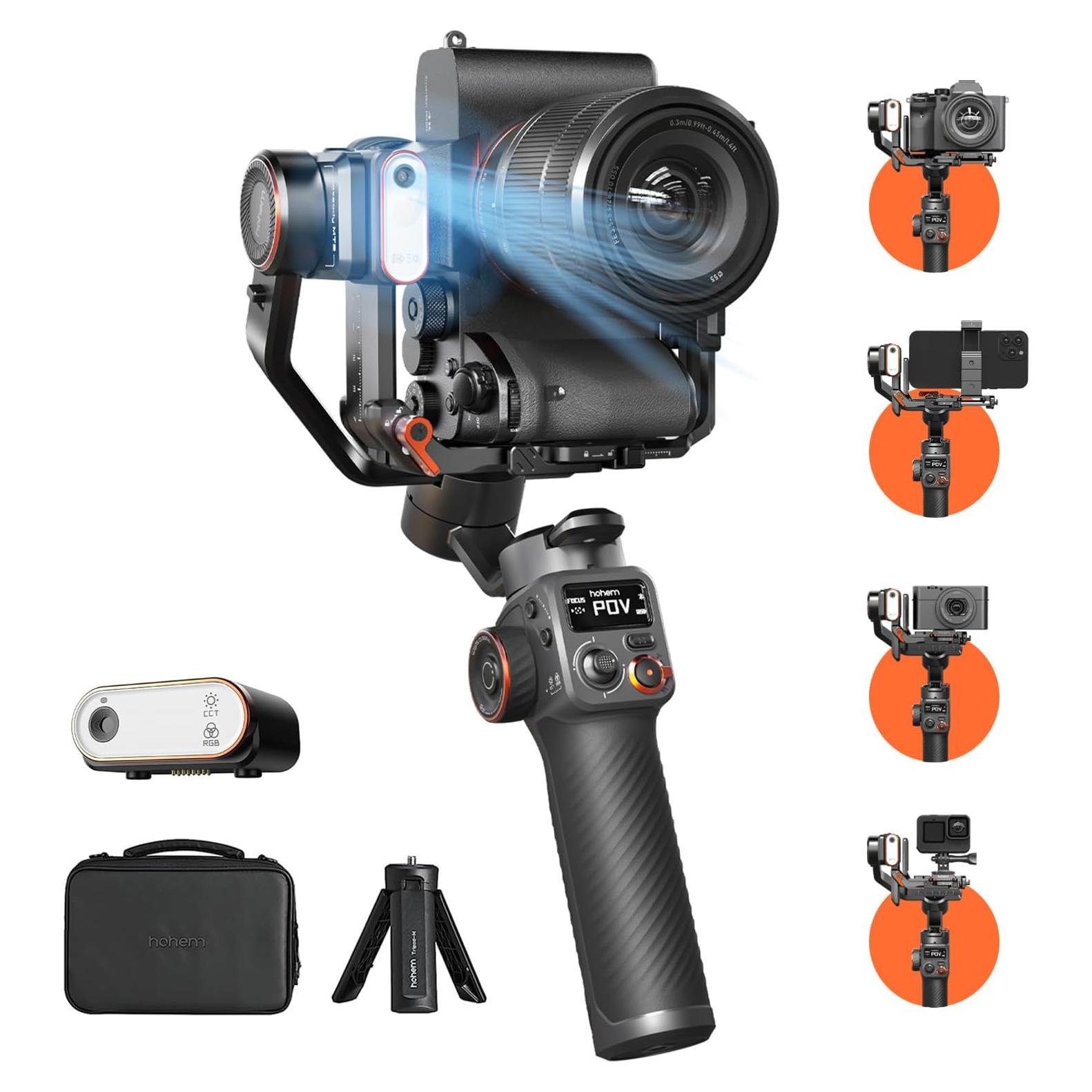 Estabilizador Hohem iSteady MT2 3 Ejes con Luz AI