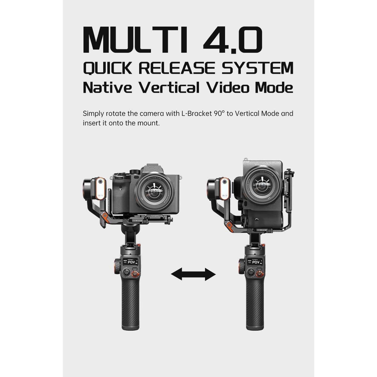 Estabilizador Hohem iSteady MT2 3 Ejes con Luz AI