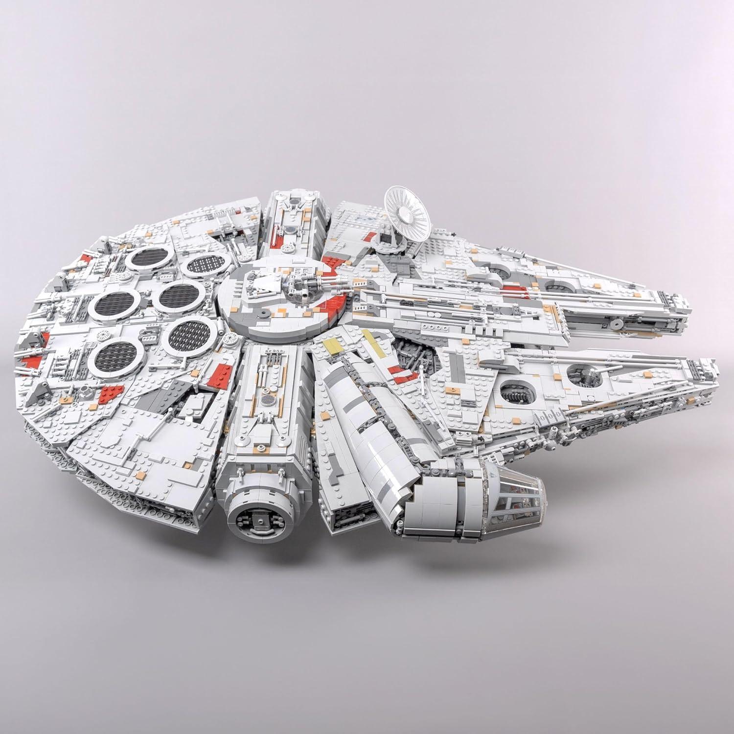 Soporte Acrílico Transparente iDisplayit 2en1 para LEGO UCS Halcón Milenario 75192