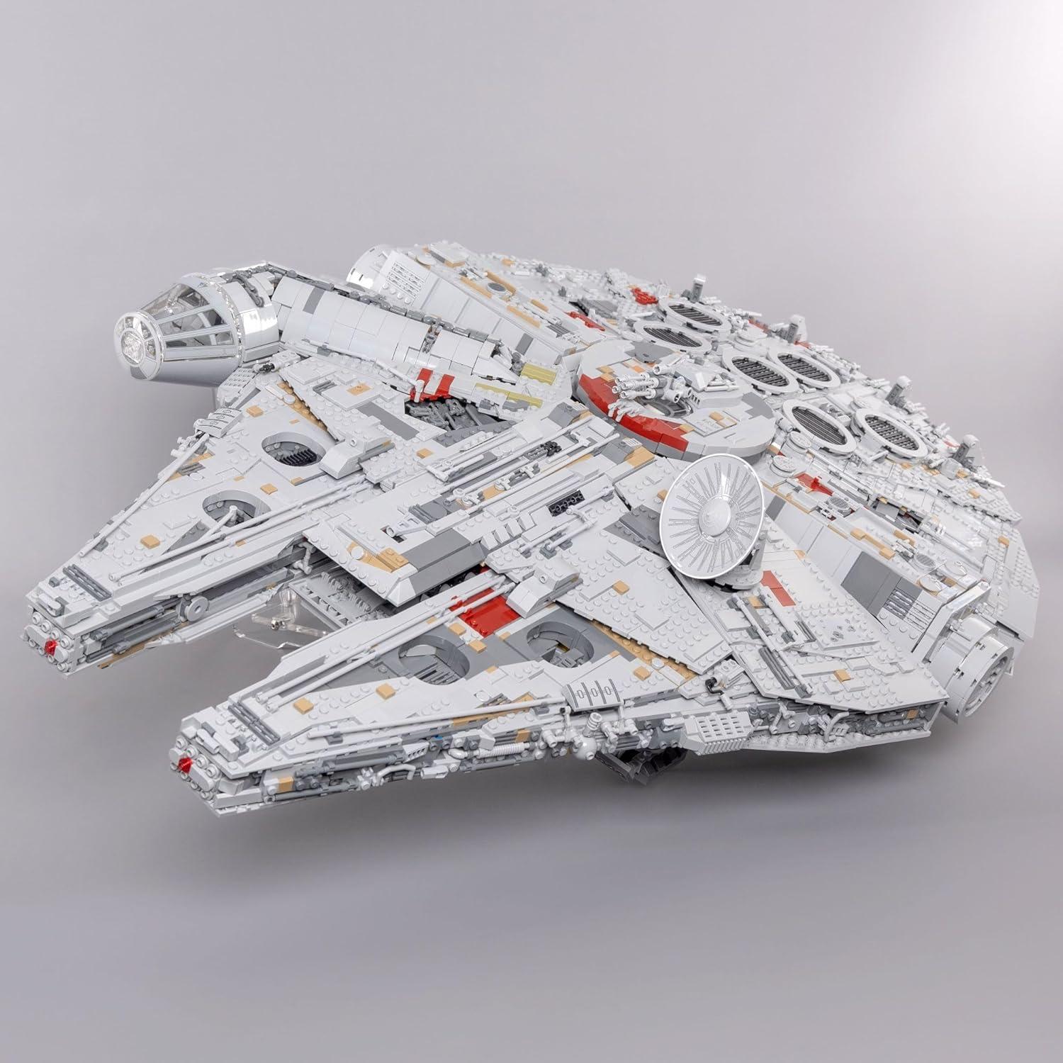 Soporte Acrílico Transparente iDisplayit 2en1 para LEGO UCS Halcón Milenario 75192