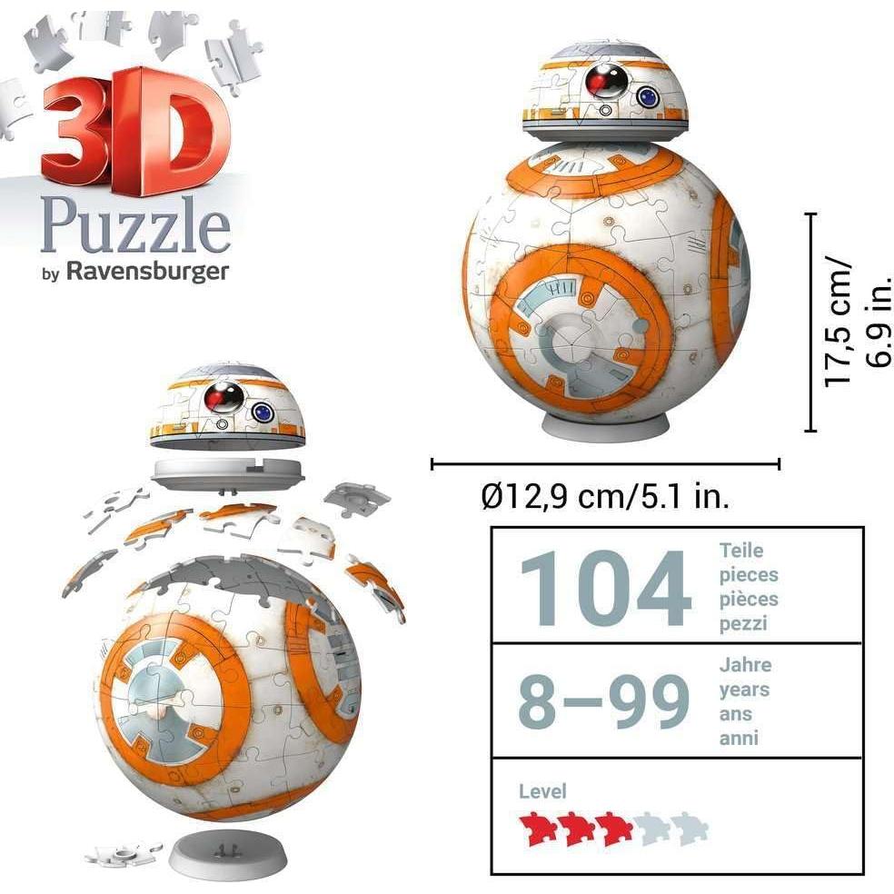 Rompecabezas 3D Ravensburger BB-8 Star Wars 99 Piezas